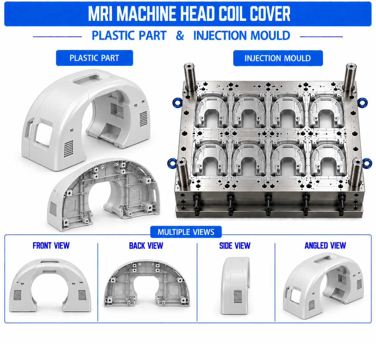 MRI Machine Plastic Head Coil Cover Mould and Moulding Services